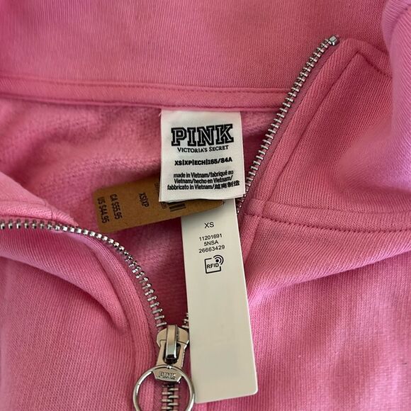 Victoria’s Secret PINK full zip sweatshirt Color Pink, Size XS, NWT - Picture 8 of 9